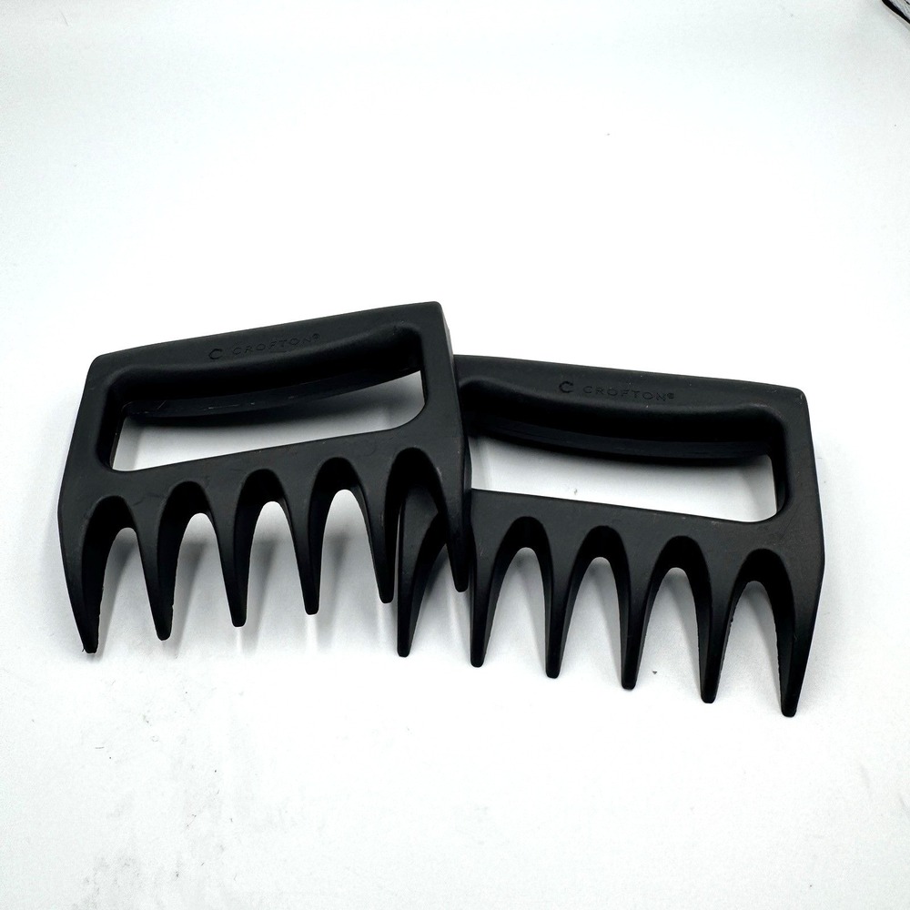 Crofton Meat Shredder Claws Set of 2 BBQ Pulled Pork Bear Claw Forks Black